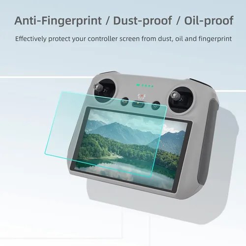 Vista 5 de Protector de pantalla Air 3/Mini 3/Mini 3 Pro para DJI RC/RC 2, control remoto, cámara, dron, cuadricóptero, paquete de 2 gafas templadas HD