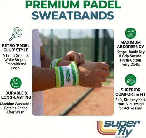 Vista 2 de Super Fly Goods Bandas para el sudor, pickleball golf, tenis, gran regalo o para tus deportes o equipo, juego de bandas deportivas que incluye