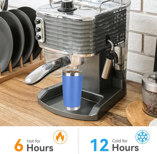 Vista 4 de Vaso Térmico de 20 oz de Acero Inoxidable Vasos Térmicos a Granel con Tapa Aislamiento de Doble Pared Tazas de Café Térmicas para Bebidas Calientes