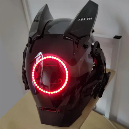 Vista 5 de Máscara de cosplay para hombres y mujeres, tecnología punk futurista, máscara de cosplay de Halloween, accesorios para fiestas y festivales de música
