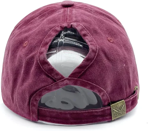 Vista 3 de Waldeal Gorra de béisbol bordada para mujer, diseño de cola de caballo ajustable