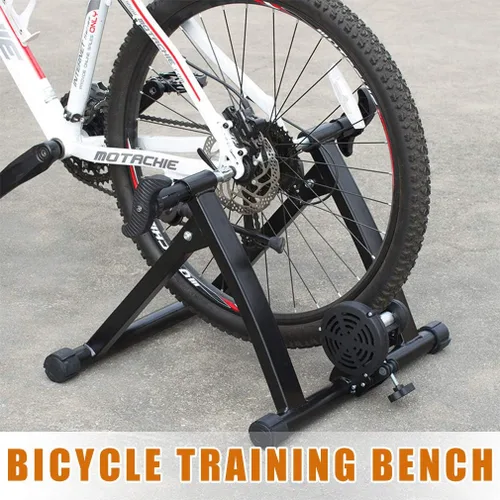 Vista 2 de Soporte de entrenamiento de bicicleta para montar en interiores, soporte de entrenamiento de ejercicio de bicicleta con volante magnético, reducción