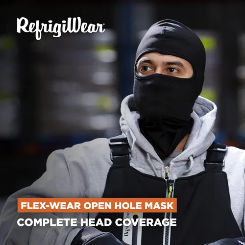 Vista 3 de RefrigiWear Flex-Wear - Pasamontañas de cuello largo con forro ligero y agujero abierto