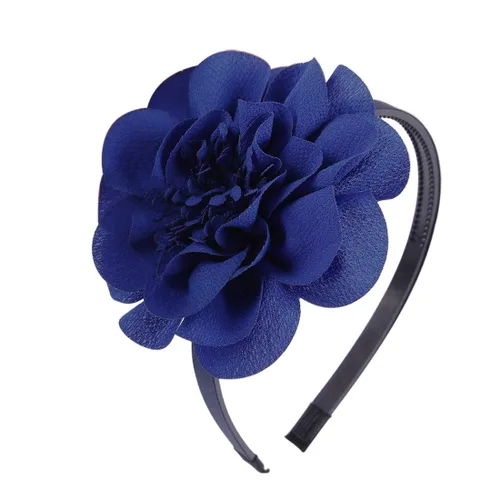 Vista 8 de XIMA 10 diademas de gasa con flores para niñas, para niños, adolescentes, accesorios para el cabello Big Fabric Floral Hair Hoops, Non Slip Hair