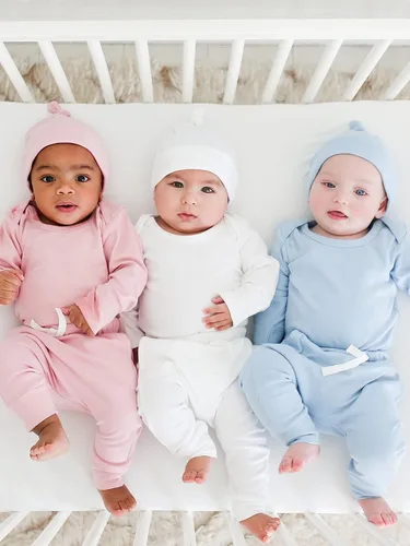 Vista 3 de Pickle & Pumpkin Body para bebé 100% algodón orgánico Mameluco de manga larga para bebé con mitones Ropa para bebés pequeños y recién nacidos