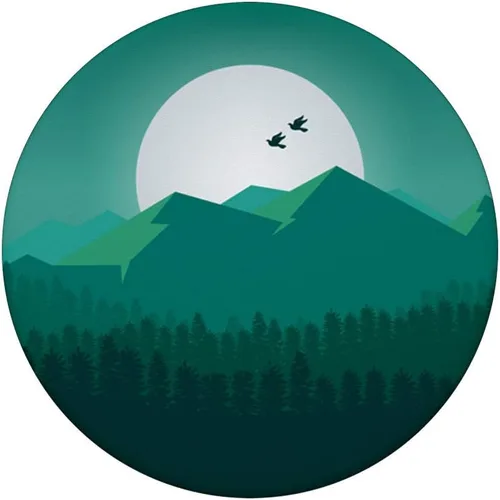 Vista 3 de Teal Mountain Pop Mount Socket Sun Art - Soporte para teléfonos y tabletas, Negro
