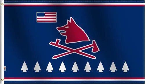 Vista 11 de Bandera de pueblo nativo americano Triba Abenaki de 3 x 5 pies, grande, tela de seda suave 100D para interiores y exteriores, 36 x 60 pulgadas