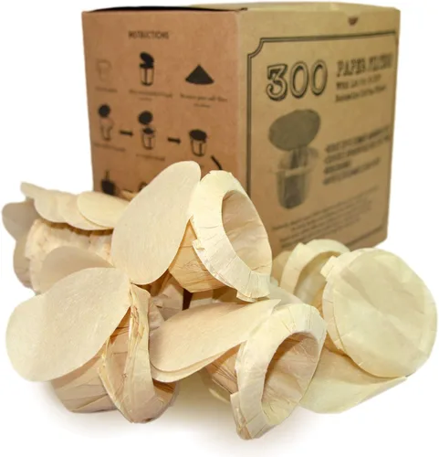 Vista 10 de Filtros de papel desechables K Cup con tapas para cápsulas de café reutilizables, 300 Tapas integradas para una preparación más rápida y una