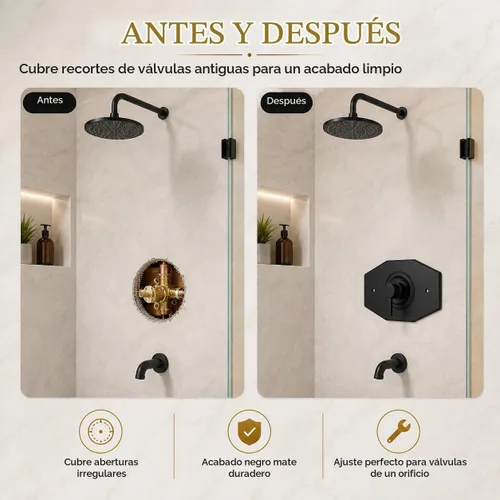 Vista 3 de [Usado] Westbrass A502-62 - Placa de remodelación de un orificio para válvulas de bañera y ducha de un solo mango Moen y Delta, 13 x 7-1/2 pulgadas