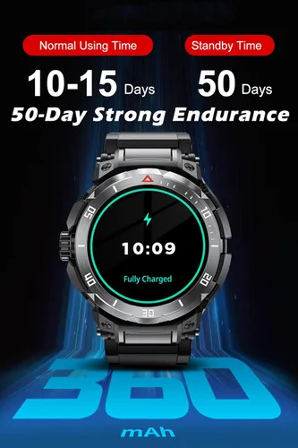 Vista 6 de Reloj inteligente para hombre con auriculares, TWS inalámbricos para teléfonos Android iOS, relojes inteligentes para Android iOS Respuesta/Hacer