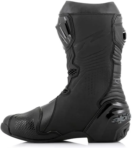 Vista 2 de Botas de carreras para motocicleta Alpinestars Supertech R, certificadas CE de alto rendimiento Negro