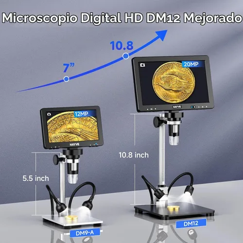 Vista 8 de Hayve 10,1" moneda entera de la visión del microscopio 2000X de la moneda