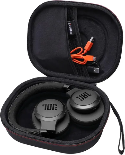 Vista 3 de LTGEM - Funda rígida para auriculares JBL, color gris y negro