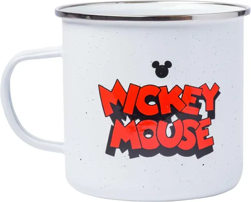 Vista 2 de Silver Buffalo Disney Mickey Mouse Aw Shucks Whoopee - Taza esmaltada, 21 onzas