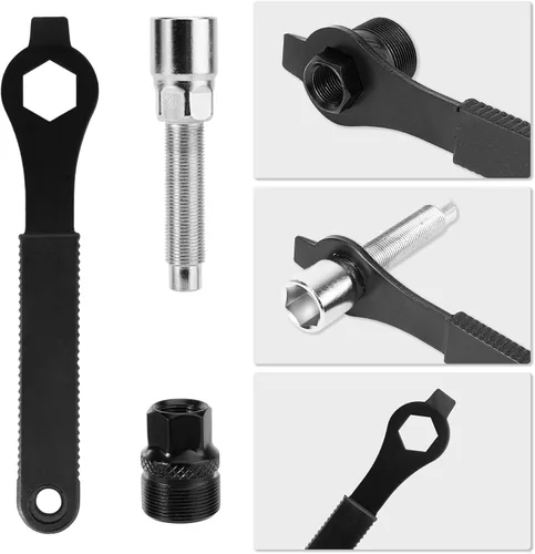 Vista 8 de Oumers Juego de herramientas extractoras de manivela de bicicleta, extractor de manivela para bicicleta, removedor de soporte inferior de bicicleta