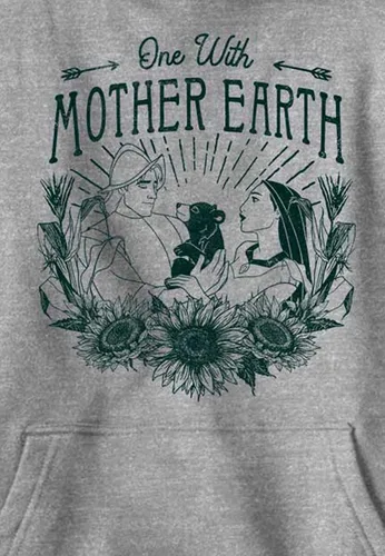 Vista 2 de Disney Sudadera con capucha para niños Princesses Respect Earth POCA para jóvenes
