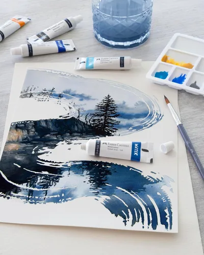 Vista 4 de Faber-Castell Pinturas de acuarela, multicolor, tubo de pintura, agua de color para artista de acuarela