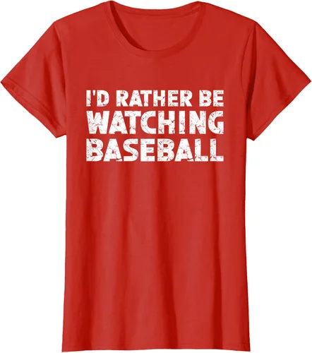 Vista 35 de Camiseta de béisbol I'd Rather Be Watching