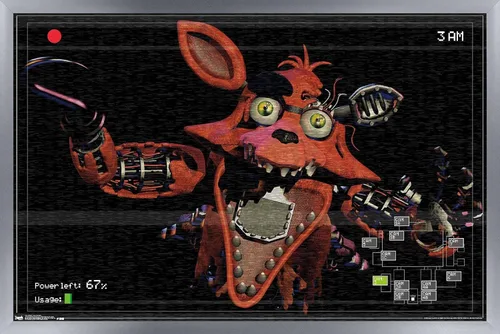 Vista 11 de Trends International Five Nights at Freddy's - Póster de pared Foxy Camera, 14.725 x 22.375 pulgadas, versión enmarcada de madera de granero Versión