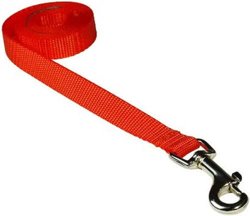 Vista 15 de Correa de nailon rojo mediano para perro: 3/4" de ancho, 6 pies de longitud - fabricada en Estados Unidos.
