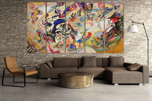 Vista 5 de Wassily Kandinsky - Lienzo decorativo para pared (3 piezas, mediano)