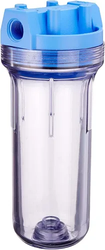 Vista 5 de Pentair Pentek 150067 Carcasa de Filtro Estándar Tradicional, NPT 3/4" Carcasa de Filtro de Agua Opaca 10 con Tapa y Botón de Alivio de Presión, 10
