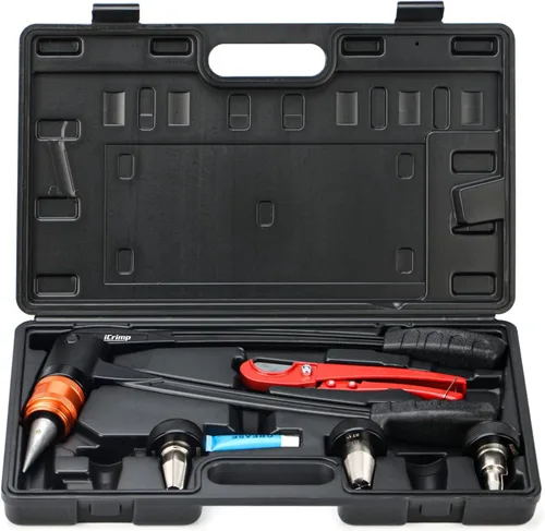 Vista 11 de iCrimp Kit de herramientas de expansión manual con cabezales de expansión de rotación automática, herramienta expansora de mango extensible
