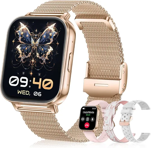Vista 10 de Smart Watch for Women with Bluetooth Call Answer/Dail,1.75" DIY Dial Fitness Watch with Heart Rate Sleep Monitor Step Counter Calorie 120+Sport