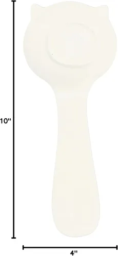 Vista 6 de Pavilion Gift Company - El gato lamió la cuchara-10 cucharas resto, 10 ", blanco