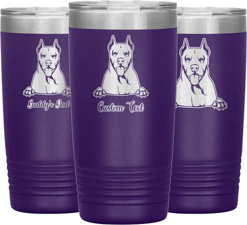 Vista 5 de Personalized Dogo Argentino Dog Mom Dad Tumbler, Dogo Argentino Mommy Daddy Coffee Tumbler, Dogo Argentine Mastiff Christmas Women Men Present, Dog