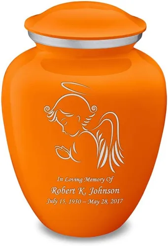 Vista 20 de Geturns - Pequeñas urnas de cremación de ángel personalizadas para cenizas humanas, urna funeraria negra para mujeres y hombres con capacidad