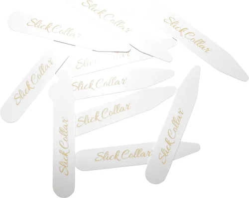 Vista 8 de Slick Collar Paquete de soporte de cuello de camisa ajustable con soporte para cuello para hombres y mujeres, Blanco