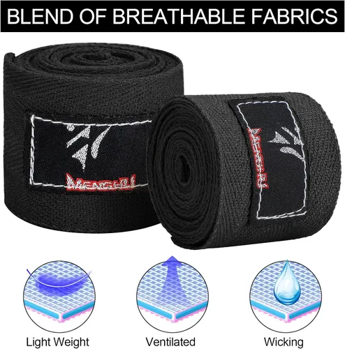 Vista 2 de Teling 6 pares de vendas de boxeo de 100 pulgadas para niños, guantes internos, artes marciales, muñequeras de boxeo para kickboxing, Muay Thai