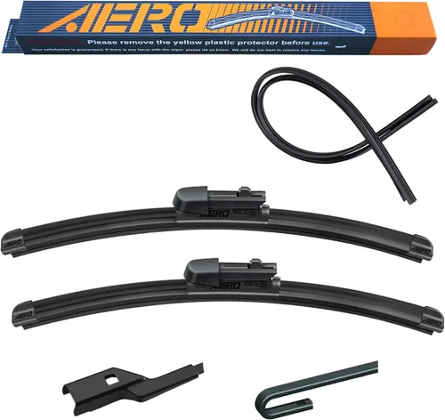Vista 9 de AERO Avenger - Limpiaparabrisas prémium de 24 + 22 pulgadas para todas las estaciones, repuesto del fabricante original del equipo original