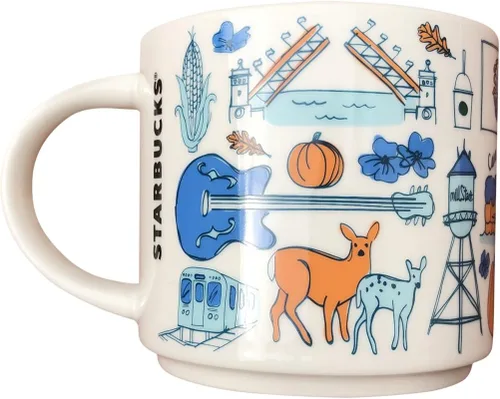 Vista 3 de Starbucks Taza de café coleccionable de la serie Been There (Illinois), 14 onzas