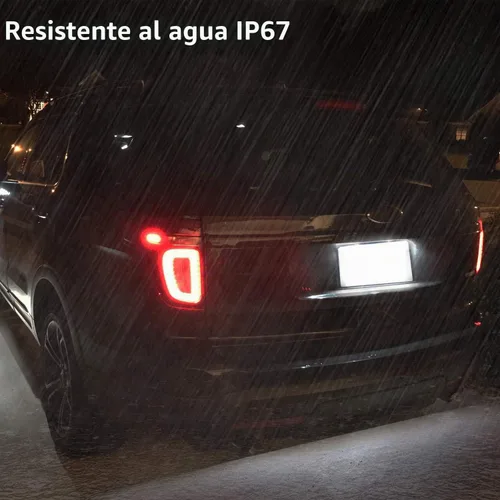 Vista 6 de Lámparas LED para placa de matrícula compatibles con Ford Flex 2009 a 2019, Focus 2008 a 2011, Fusion 2006 a 2012, 6000K Blanco - Paquete de 2