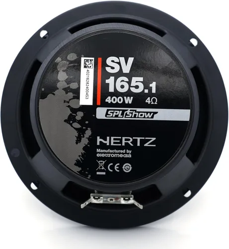 Vista 7 de HERTZ SPL Show Series SV-1651 6.5" 4-Ohm SPL Controladores de altavoz de rango medio (par) Pressed Paper, 6.5 Inch, 200W RMS, 4 Ohm, Ferrite