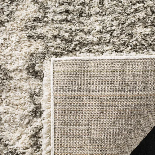 Vista 2 de SAFAVIEH Hudson Shag Collection - Alfombra decorativa de 2 x 3 pies, diseño marroquí marfil y gris, no desprende pelusa y de fácil cuidado, 2