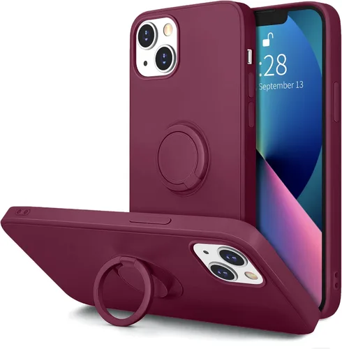 Vista 20 de Hython para iPhone 13 Funda con Soporte de Anillo [Soporte Magnético Giratoria de 360° con Anillo] [Soporte para Montaje en Coche] Funda de Teléfono