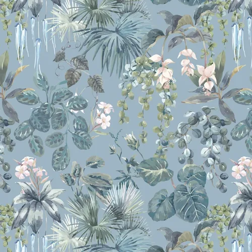Vista 12 de Ismoon Papel tapiz verde para despegar y pegar, diseño bohemio floral y hojas en papel adhesivo grueso, papel adhesivo botánico oscuro, extraíble