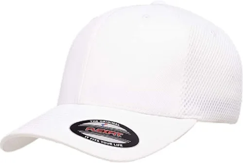 Vista 43 de Flexfit - Gorra ajustable de malla elástica en dos tonos Negro