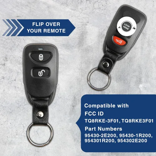 Vista 5 de Control remoto de entrada sin llave 2btn llavero para Hyundai (TQ8RKE-3F01)