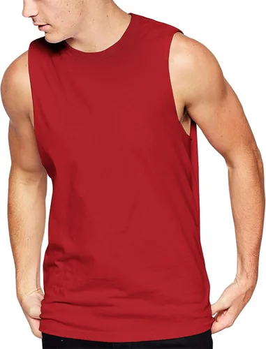 Vista 8 de Hat and Beyond Mens Active Muscle Tank Top Athletic Boxing Gym Workout Shirts 1TA01_negro