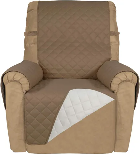 Vista 154 de PureFit - Funda de sofá acolchada reversible, protector de muebles impermeable, funda de sofá lavable con espuma antideslizante y correas elásticas