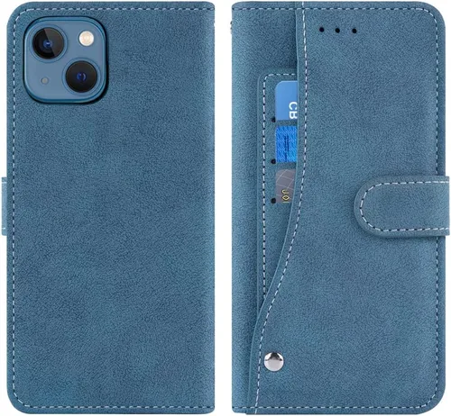 Vista 6 de Asuwish Funda compatible con iPhone 13 Mini de 5.4 pulgadas y protector de pantalla de vidrio templado, funda para teléfono celular con tapa