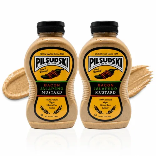 Vista 13 de Pilsudski's Brand Mustard - Botella exprimible de 12 onzas, condimentos perfectos para cualquier plato (12 onzas líquidas (paquete de 4), Mustard
