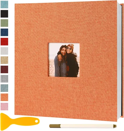 Vista 12 de Álbum de fotos autoadhesivo con páginas adhesivas para manualidades, álbumes de fotos magnéticos para fotos de 4x6, 5x7, 8x10, páginas adhesivas