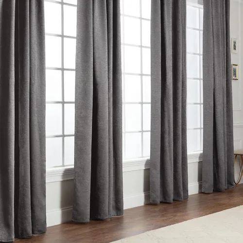Vista 9 de Chanasya - Paneles de cortina con textura en relieve para sala de estar, dormitorio, ventana, patio, oficina, sala de estar. Cortinas para oscurecer