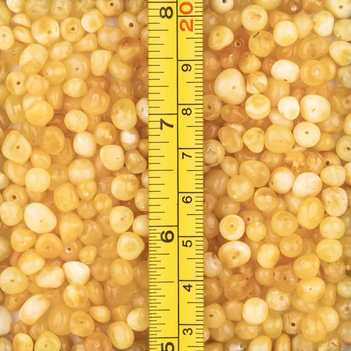 Vista 3 de Cuentas de ámbar estilo barroco, pulido y crudo, piedra báltica 100% natural, 0.197-0.236 in, suelta con agujeros perforados, varios colores - Amber