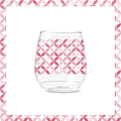 Vista 2 de TOSSWARE POP Vino Designer Series - Formas 2, juego de 6, calidad premium, reciclables, irrompibles y transparentes de plástico transparente